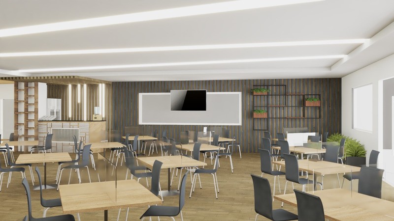 Visualización del comedor de planta Adient Puebla